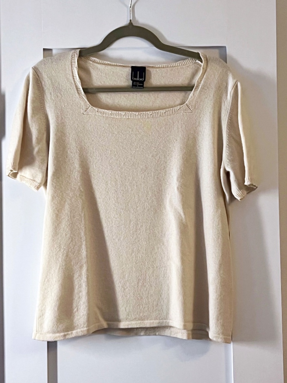 Belford silk/cashmere short sleeve sweater